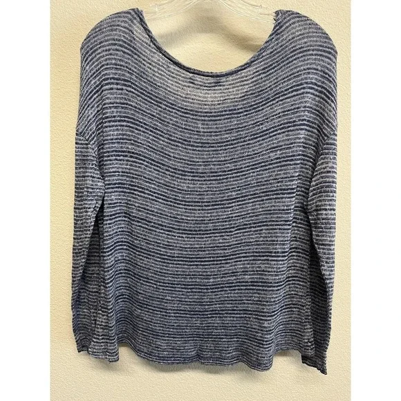Brandy Melville Blue Stripe Wool Blend Long Sleeve Sweater Womens One Size - Picture 7 of 8